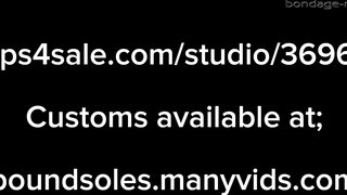 Brunette Chick Tied Up Blindfolded On The Floor