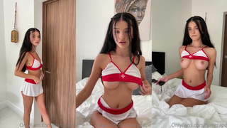 Hannahgrape As A Nurse Spanking Herself