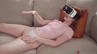Redhead Tries Sensual Sapphic Sim - Lesbea