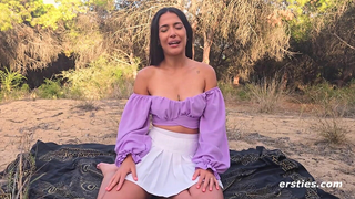 Nuria Millan Inserts Dildo While Having Butt Plug Inside Her Ass