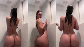 Mikaela Lafuente Shows Off Her Ass Under The Shower