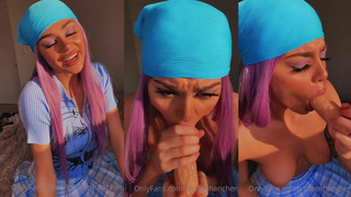 Schoolgirl Kristen Sucking A Dildo