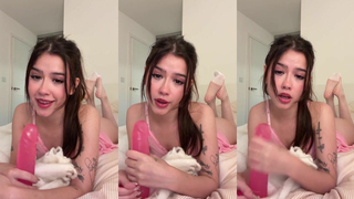 Anna Eris JOI Teasing With Her Pink Dildo