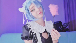 Lusty Maid Lolidream Stuffs Her Tight Holes