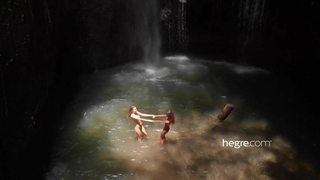 Clover And Putri Bali Waterfall - Hegre