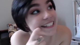 Ultraviolet Darling Sucks On A Dildo