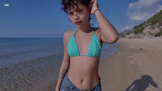 Baphh Masturbates Her Pussy On The Beach