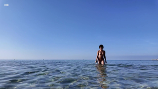 Baphh Masturbates Her Pussy On The Beach