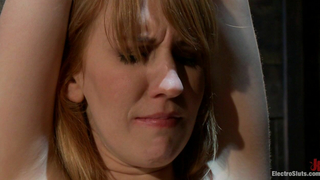 ElectroSluts - Redhead Endures Standing Electro-Sex