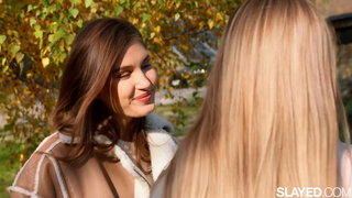 SLAYED - Tiny Cutie Is Obsessed With Eating Her Hot BFFs Pussy