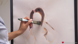 Lesbea - Elena Vega - Art Student Eats Out Cute Lezbian Model