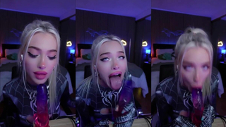 Alexandra Marianna Dildo Blowjob As A Spidergirl