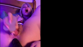 Milla Royce's Dildo DP Masturbation